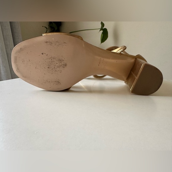 Festa Made in Italy Block Sandal Shoes Open Toes in Gold Size EU 37 1/2 - Picture 16 of 16